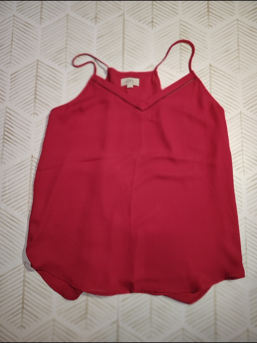 LOFT Fuchsia Spaghetti-Strap V-Neck Cami‎